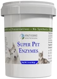 Vitality Science All Natural Super Pet Enzymes for Dogs | Complete Spectrum of Digestive Enzymes | Helps Dog Diarrhea, Constipation, Digestion, Allergy & Immunity