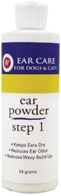 Dog and Cat Healthy Ear Care Cleaner R-7 Helps Remove Hair, Odors and Wax Choose Step 1, 2 or Set (96 Gram Step 1 Powder)