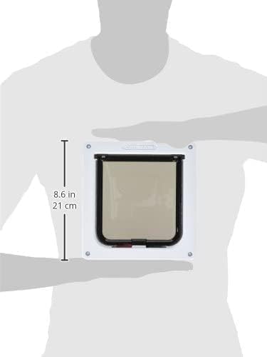 Cat Mate 4 Way Locking Cat Flap with Door Liner, White