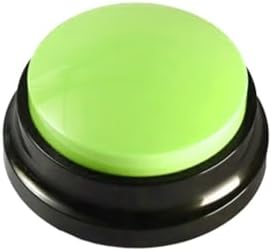 Reusable Dog Training Buttons Recordable Sound Generator for Pet Communication, Durable ABS with 3.15 Inch Design for Small Medium Dogs(Green)
