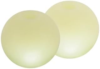 Harry Barker Glow-in-the-Dark Rubber Dog Fetch Balls, High-Bounce Interactive Toy with Safety Air Vent, 3 Inch, Launcher-Compatible