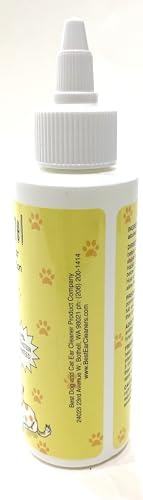 Immediate, Natural Relief with Witch Hazel Dog and Cat Ear Cleaner. Quickly Relieves Ear Infection Symptoms in 3-5 Days. 4 oz. Easy, 1-Step