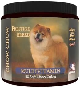Chow Chow Multivitamins, 90 Count, Made in the USA with Real Bacon.
