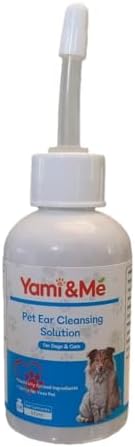 Dog Ear Cleaner for Dogs & Cats – Gentle Ear Care Solution – Helps Reduce Wax & Debris – 60ml (2 fl oz) – Yami&Me