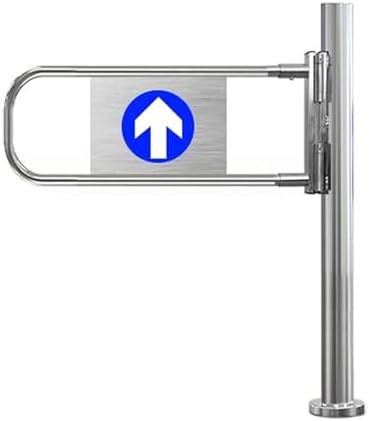 Automatic Two-Way Swing Gate, Heavy-Duty Stainless Steel Entrance Barrier, Safe Pedestrian Automatic Gate for Secure Access Control