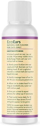 Vet Organics EcoEars Cat Ear Cleaner. Natural Multi-Action Formula. for Itch, Head Shaking, Discharge & Smell. Naturally Cleanses Away Common Problems. 100% Guaranteed (4 oz)