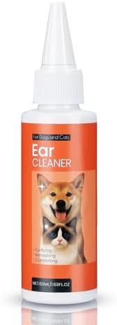 FlowFish Pet Ear Cleaner for Dogs Ear Infection Treatment, No-irritating Dog Ear Cleaner Solution for Treat Dog Ear Infection At Home with Gentle Caring [1.69 FL.OZ]