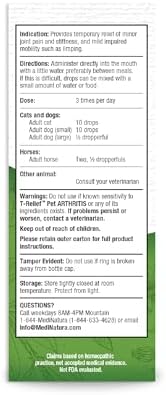 MediNatura T-Relief Pet Joint Aches Drops, Arnica +12, 1.69 oz, 2 Pack