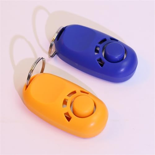 Dogs Training Clickers Pet Dogs Trainer Tool Stretch Help Wrist Rope Sound Keychains Dogs Training Clickers, orange
