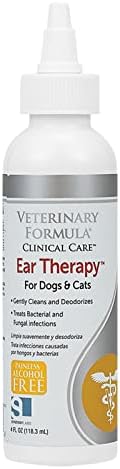 Veterinary Formula Clinical Care Ear Therapy for Dogs & Cats and Antiparasitic & Antiseborrheic Medicated Dog Shampoo Bundle