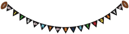 NFL Kansas City Chiefs Dog Birthday Party Set 10pcs with 1 Football Bandana Large/X-Large, 1 Crown Hat, 1 Banner, 1 Birthday Cake Toy & 6 B-Day Balloons, Dog Birthday Set, Costume, Fun Doggie Pawty