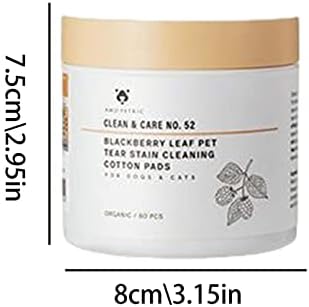 Dog Eye Wipes with BlackBerry Leaf Extract - Dual-Texture Hydroentangled Wipes for Tear Stain Removal & Prevention