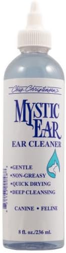 Chris Christensen Mystic Ear Cleaner for Dogs & Cats – Professional Grooming Solution for Ear Hygiene, Removes Debris & Wax, Quick-Drying Formula, Made in the USA, 8 oz