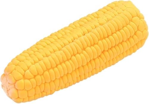 Yellow Corn Shape Pet Dog Puppy Latex Squeaky Bite-Resistant Interactive Play Chew Toy Pet Supplies Dog Toy, Aggressive Chewers for Small/Medium/Large