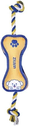 Durable Dog Toy – Interactive Rope Chew Toy with Crinkle Sound – Tough 1680D Fabric Tug Toy for Small, Medium & Large Dogs (Large, Bone)