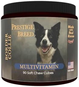 Border Collie Multivitamins, 90 Count, Made in the USA with Real Bacon