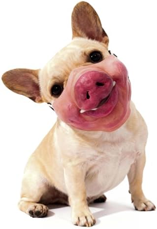 MATIHAY Funny Dog Mask for Medium Dogs, Latex Pet Face Costume for Puppy Dress Up Holiday Party Photo Props (Pig Nose)