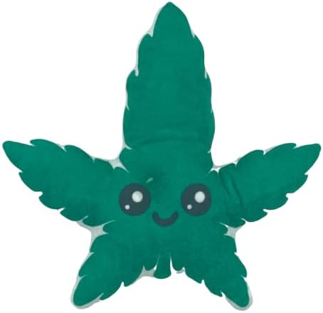 Wacky Leaf Dog Toy Funny Stuffed Plant Squeaker Chew Plush for Puppies