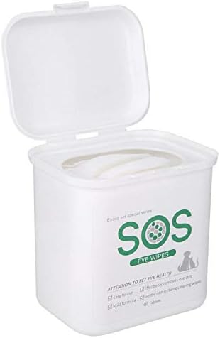 Grooming Wipes Pet Wipes for Dogs & Cats, 100pcs Polyester Pet Eye Wet Wipes Cat Dog Tear Stain Remover Gentle Cleaning Towels