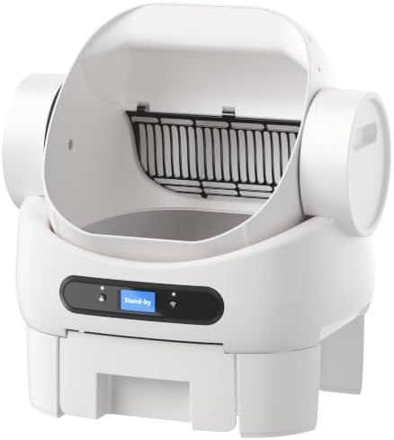 Automatic Litter Box Self Cleaning, Smart Cat Litter Box with 10 Safety Sensors, Open Top Self-Cleaning Litter Box for Multiple Cats, APP Control, 9.5L Waste Bin, 40dB Ultra Quiet for Multi-Cat