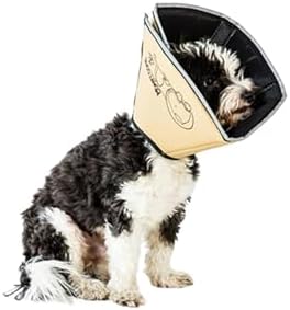 All Four Paws Comfy Cone Pet Cone for Dogs, Cats, Medium (Extra-Long), Tan - Comfortable Soft Dog Cone Collar Alternative for After Surgery, Wound Care, Spay, Neuter - Recovery Elizabethan-Collar