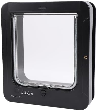 GLOGLOW Cat Door Automatic Sensing with Collar Activated Pet Door Provide Two Way Access for Kitty Kittens Doggie Smart Cat, 26x29.5cm Smart,