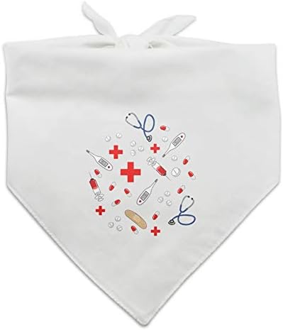 GRAPHICS & MORE Nurse Doctor Pattern Healthcare Stethoscope Thermometer Dog Pet Bandana
