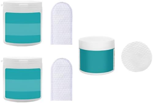 Pet Eye, Ear & Tooth Wipes Set, 100 Sheets Eye Cleaning Pads, 50 Sheets Finger Cover Ear Wipes, 50 Pieces Tooth Cleansing Pads, Containers 2.8 x 2.8 x 2.4 in and 3.0 x 2.0 x 3.3 in, for Dogs & Cats