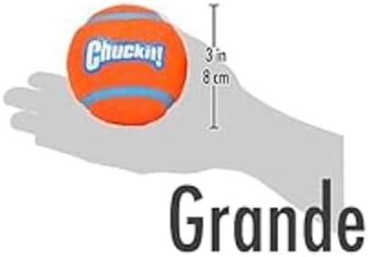 Chuckit! Dog Tennis Ball Dog Toy, Large (3 Inch Diameter) for Dogs 60-100 lbs 2 Count (Pack of 12)
