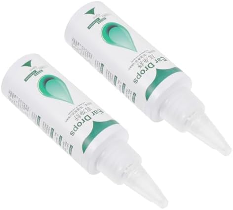 2 Bottles Pet Ear Cleaner for Dogs and Cats 60ml Each Ear Drops to Maintain and Refresh Soothing Relief Drops for Itchy and Smelly for Dogs