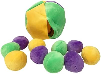 Midlee Hide a Ball Dog Puzzle Toy with 8 Plush Squeaker Balls (Large)