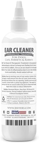Jeffers Pet Ear Cleaning Solution for Dogs, Cats & Puppies, 8 oz – Aloe Vera Ear Wash for Wax & Odor Removal, Itchy Ear Comfort, Routine Ear Hygiene, Home Grooming, Travel Friendly Pet Care