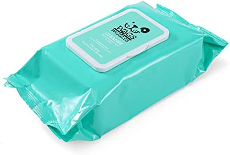 Wags & Wiggles Hypoallergenic Dog Wipes for Sensitive Skin, Fragrance Free Waterless Cleansing Towelettes for Paws Face Body & Rear, No SLS DEA Parabens, 100 Count - 2 Pack