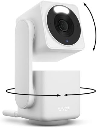 WYZE Cam Pan v4, 4K Smart Security Camera, AI Indoor/Outdoor Cameras for Home Security, Baby & Pet, Color Night Vision, 360° Pan/Tilt/8 x Digital Zoom, 2.4G & 5G, Works with Alexa & Google Assistant