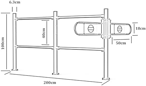 Heavy Duty Metal Swing Safety Gate - Spring-Loaded One-Way Entrance Door, Auto Closing, Ideal for Pets & Kids, Durable and Secure for Home Safety Solutions