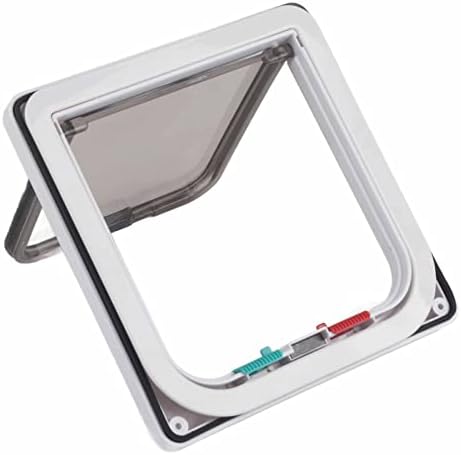 Zopsc Lockable Pet Cat Door, 4 Way Cat Flap Door for Small Dog, Pet with Lock for Dog Indoor Outdoor