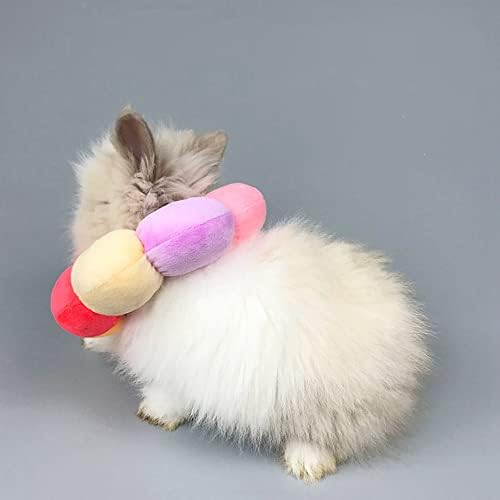 Adjustable Rabbit Protection Cone Collar,Soft Pet Recovery Collar for Rabbit/Chinchilla/Guinea Pigs/Kitten After Surgery Wound Healing,Elizabeth Neck Recovery E-Collar for Small Animals (S)