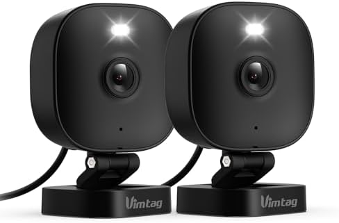 VIMTAG 2.5K Security Camera Indoor/Outdoor, Cameras for Home Security with Color Night Vision, AI Human Detection, Spotlight/Siren, Pet/Baby Monitor, IP66, 2-Way Audio,Compatible with Alexa, Wired