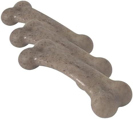 Pet Qwerks Original BarkBone - Nylon Dog Bone for Aggressive Chewers - Bacon Flavor - 7.75" (Pack of 3)
