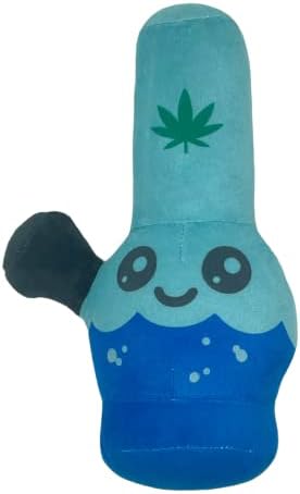 Dog Toy 2-Pack - Weed Leaf Water Pipe Dog Toys Funny Stuffed Squeaker