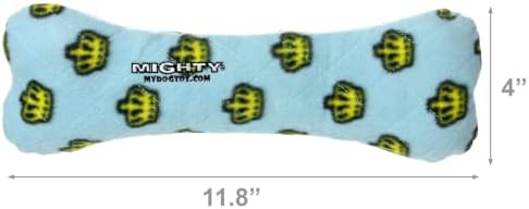 MIGHTY Tuffy Bone Dog Toy: Ultra Durable Plush Toy with Multiple Layers & Reinforced Seams, Washable and Floats, Vinyl Bone & Fleece