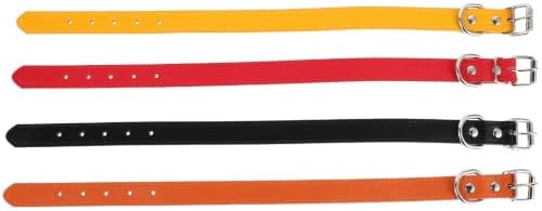 ibasenice 4pcs Pu Leather Dog Collar for Small Dogs and Puppies with Breathable Design and Metal Buckle, Adjustable Neck Collar for Training Sessions and Parties, Versatile Compatibility