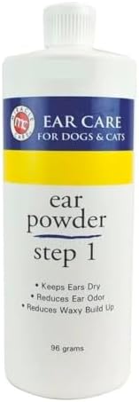 Dog and Cat Healthy Ear Care Cleaner R-7 Helps Remove Hair, Odors and Wax Choose Step 1, 2 or Set (96 Gram Step 1 Powder)