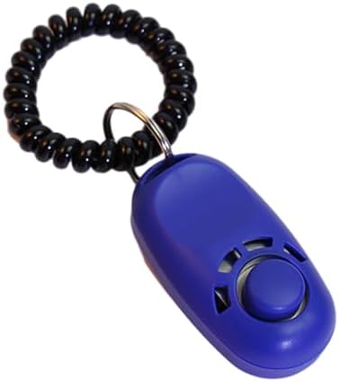 Dogs Training Clickers Plastic Pet Dogs Trainer Tool Stretch Help Wrist Rope Sound Keychains Dogs Training Clickers, Blue