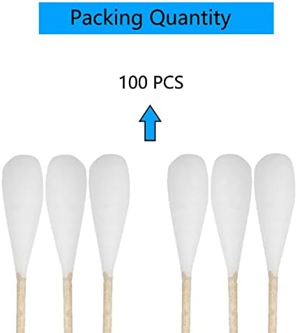 6 Inch Long Cotton Swabs (Large Size) 100pcs for Pets, Gun Cleaning or Makeup
