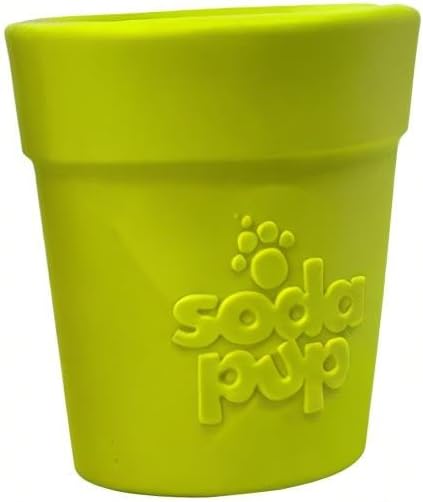 SodaPup Flower Pot – Durable Dog Treat Dispenser & Chew Toy Made in USA from Non-Toxic, Pet Safe, Food Safe Rubber Material for Mental Stimulation, Problem Chewing, Calming Nerves, & More