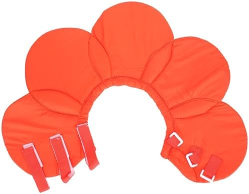 Soft Cloth Dog Recovery Collar, Adjustable Hook and Loop Pet Cone E-Collar, Post Surgery Protective Neck Cone for Small Medium Dogs & Cats(L,Orange)