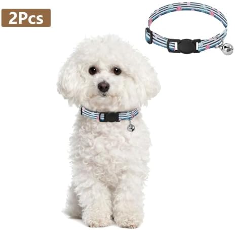 Cute Cartoon Sea Animals Octopus Easy to Clean Cat Collar 2 Pack Collar for Puppy