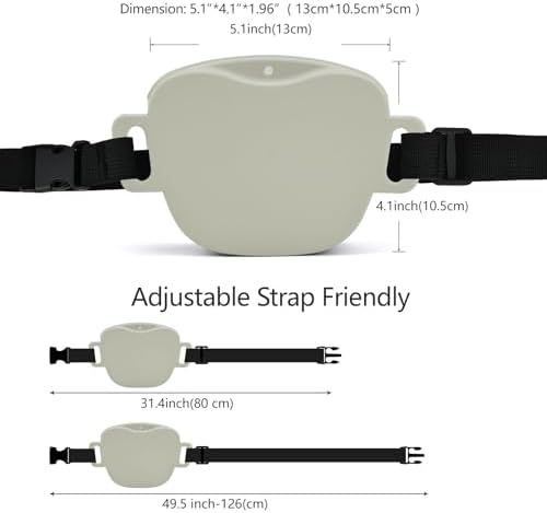 AUDWUD Magnetic Silicone Dog Treat Pouch with Adjustable Belt