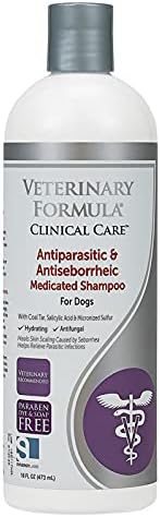 Veterinary Formula Clinical Care Ear Therapy for Dogs & Cats and Antiparasitic & Antiseborrheic Medicated Dog Shampoo Bundle